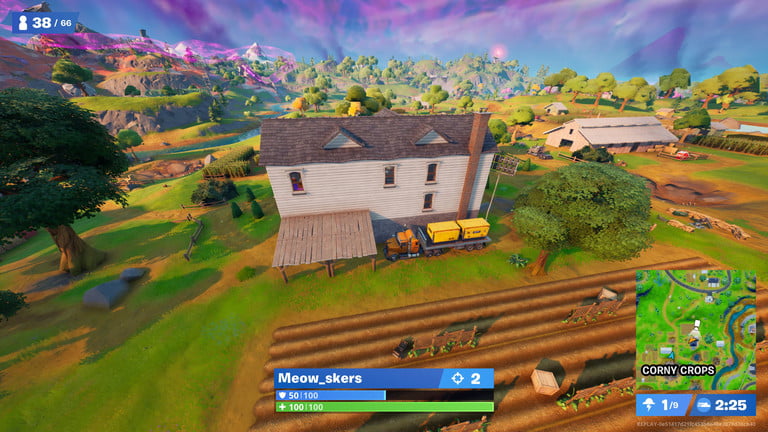 Fortnite 中 Corny Complex 的北側。