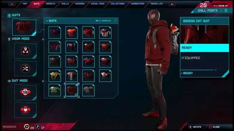 蜘蛛俠：邁爾斯·莫拉萊斯玩法攻略：如何獲得所有套裝