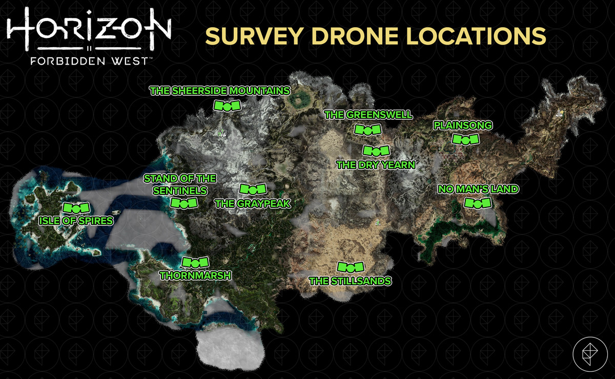 Horizo​​​​n Forbidden West指南：調查無人機位置