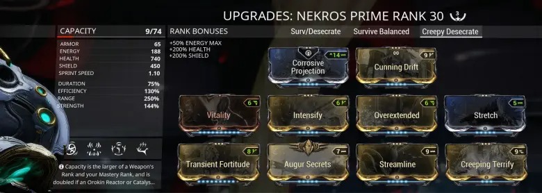 戰甲神兵構建指南：Nekros技巧和攻略