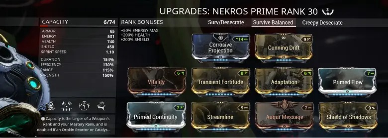 戰甲神兵構建指南：Nekros技巧和攻略