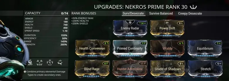 戰甲神兵構建指南：Nekros技巧和攻略
