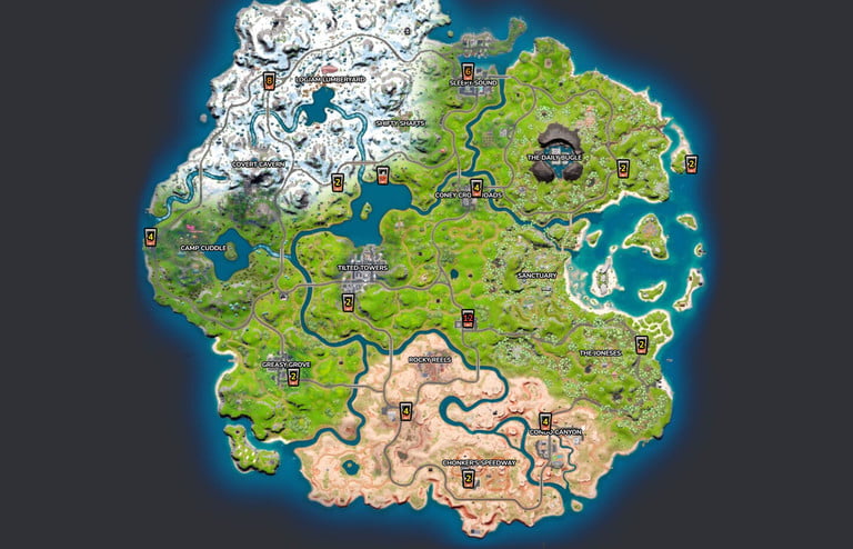 Fortnite 加油站地圖。