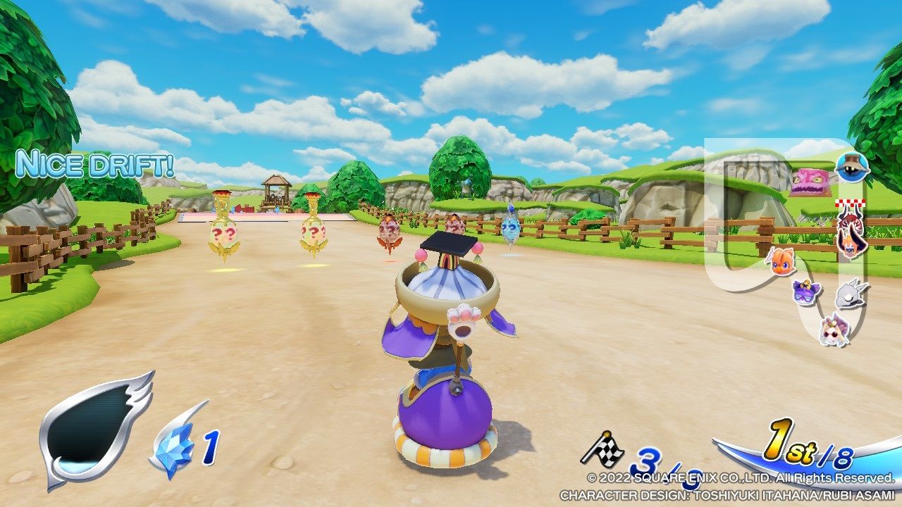 陸行鳥 GP vivi 在賽道上接近魔法蛋