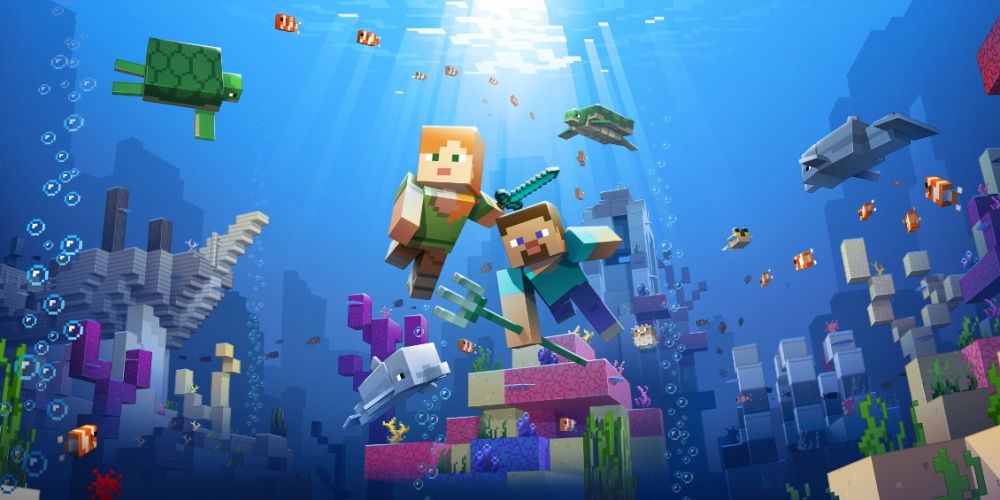 Minecraft 1.13 更新 Aquatic Ocean 更新 海豚 珊瑚 三叉戟 海龜 魚